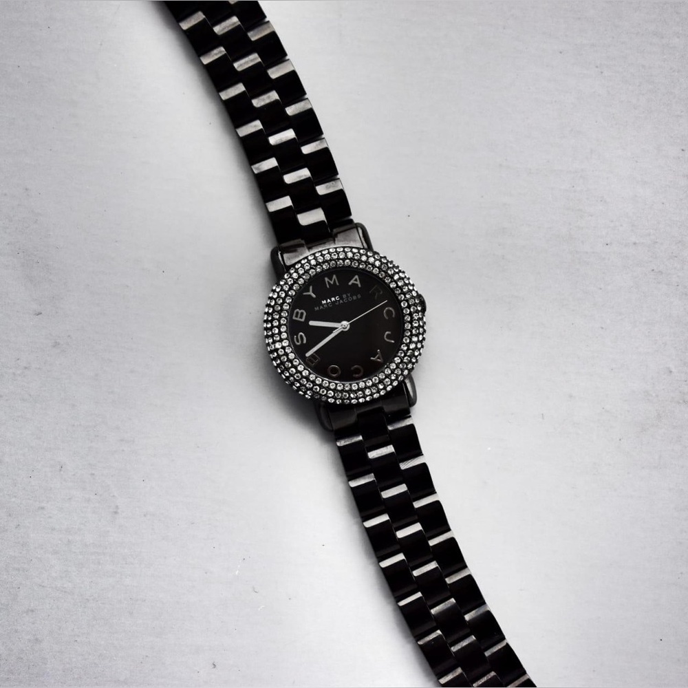 Marc Jacobs MBM3193 Ladies Marci Crystal Black Watch